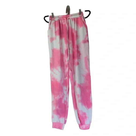 Kayamiya Tie Dye Printed Long Sleeve Shirt and Pants -PJ Sets -  Pink White - Sm - Picture 6 of 10